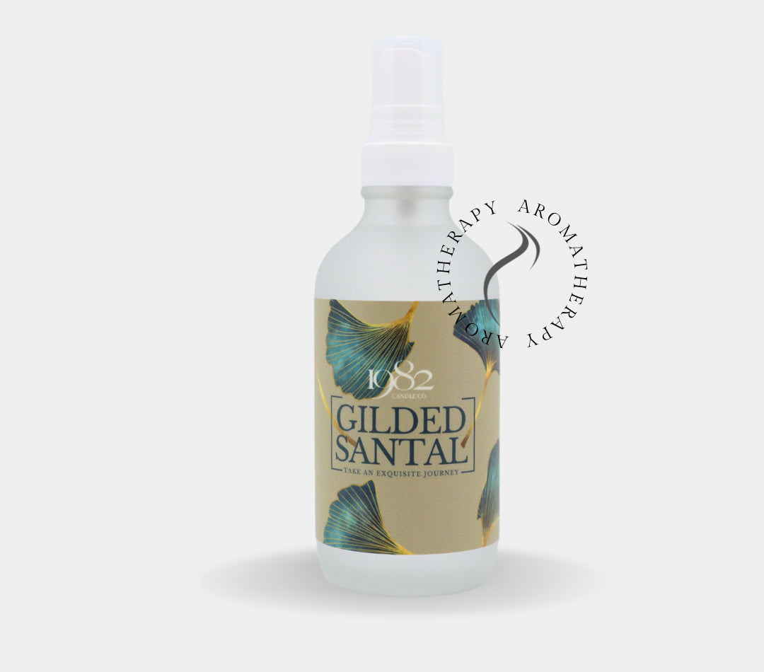 Gilded Santal Room Spray (4oz)  - Notes: Sandalwood, Oud Wood, Amber Mist, Musk