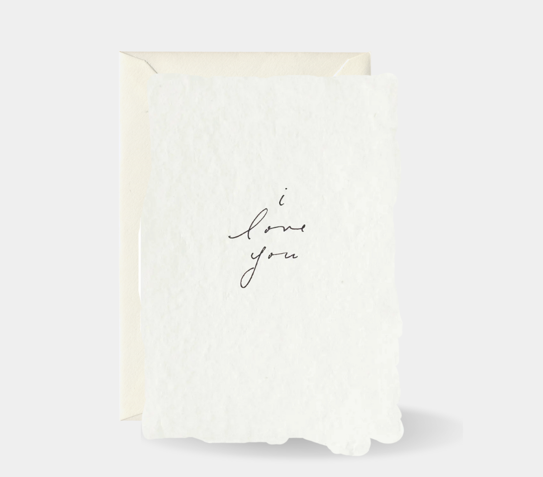 I Love You (Handmade Paper) Card