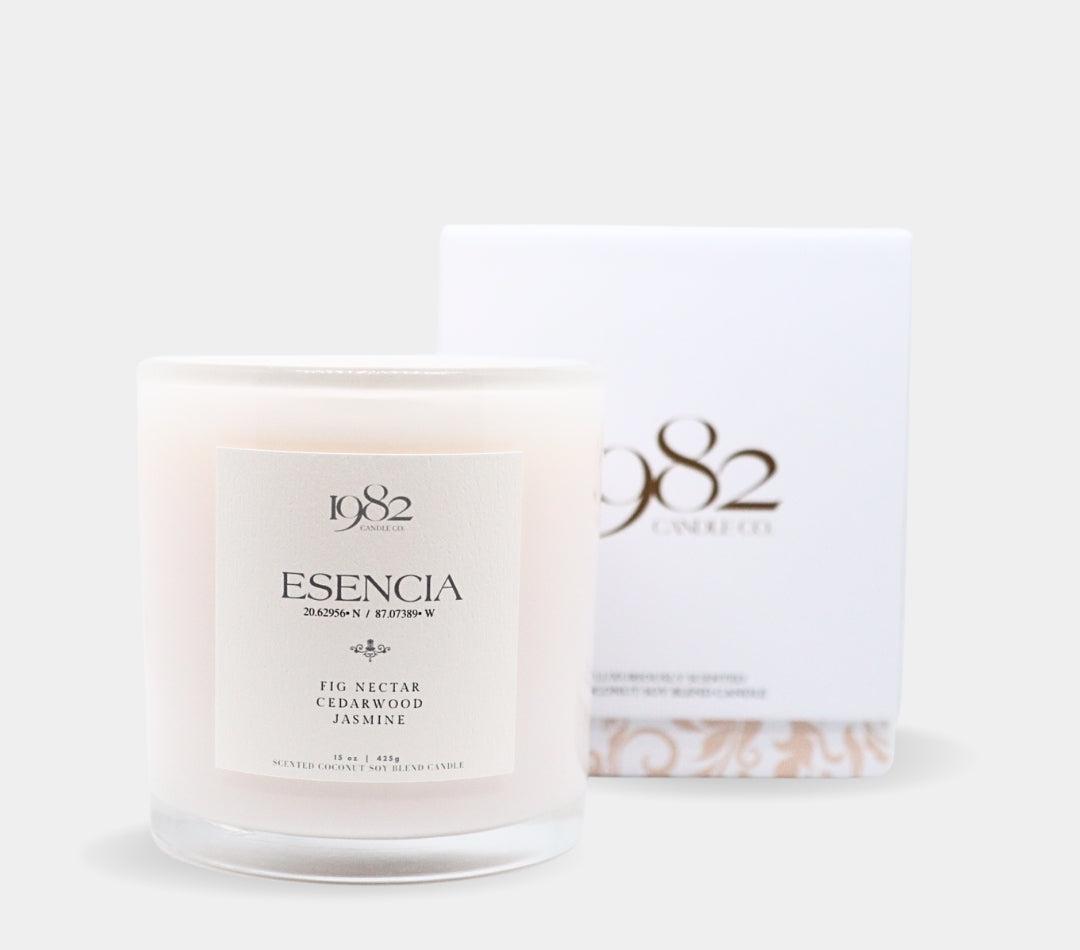 Esencia 20° 87° (15 oz Double Wick) - Notes: Fig Nectar, Cedarwood, Citron, Zest, Benzoin & Musk