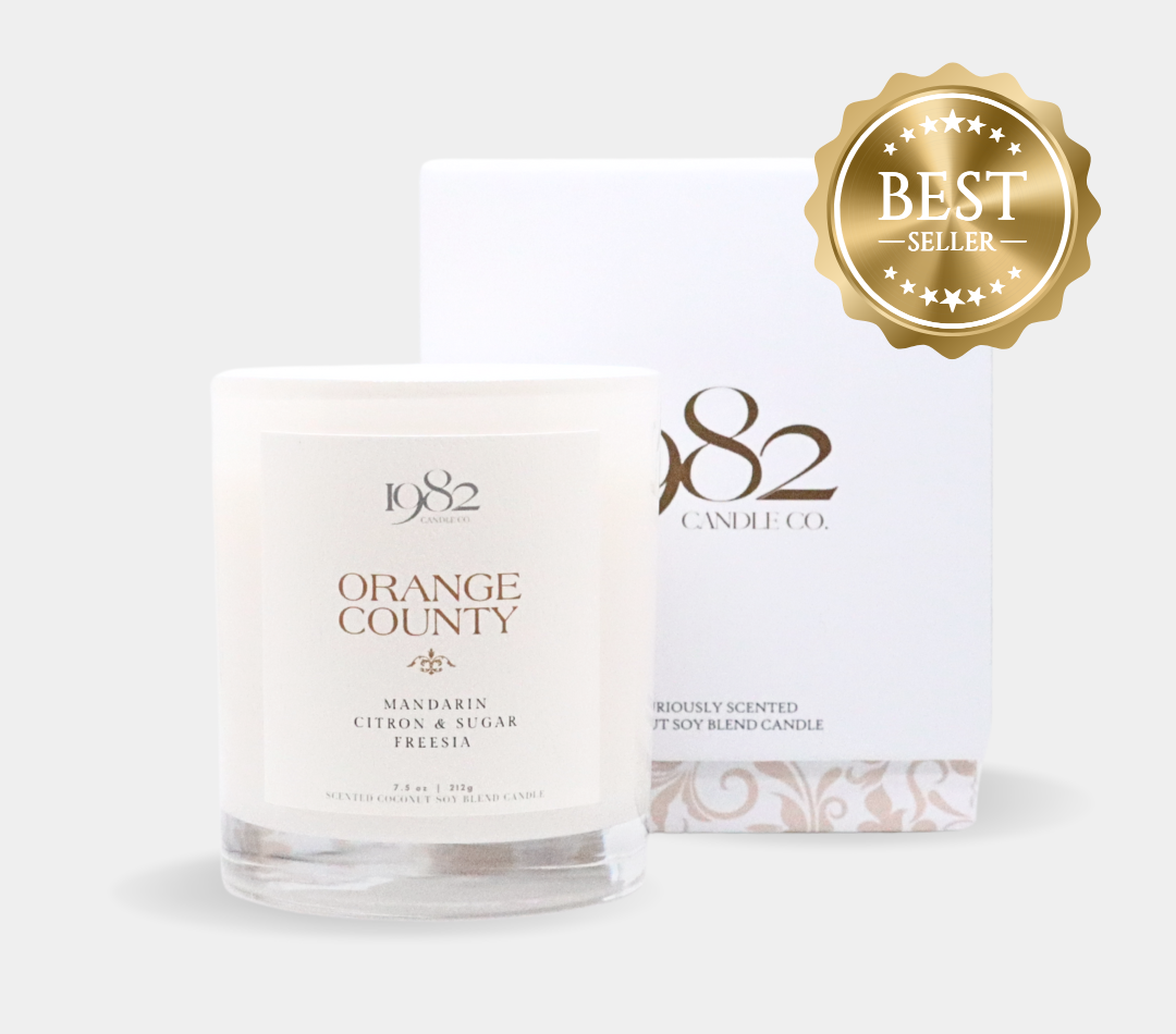 Orange County (7.5oz Single Wick) - Notes: Mandarin Oranges, Peaches, Strawberries, Citron & Sugar, Freesia