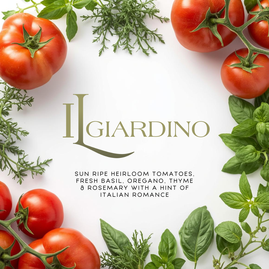 Il Giardino (8.5 oz Single Wick) - Notes: Heirloom Tomatoes, Fragrant Garden Herbs