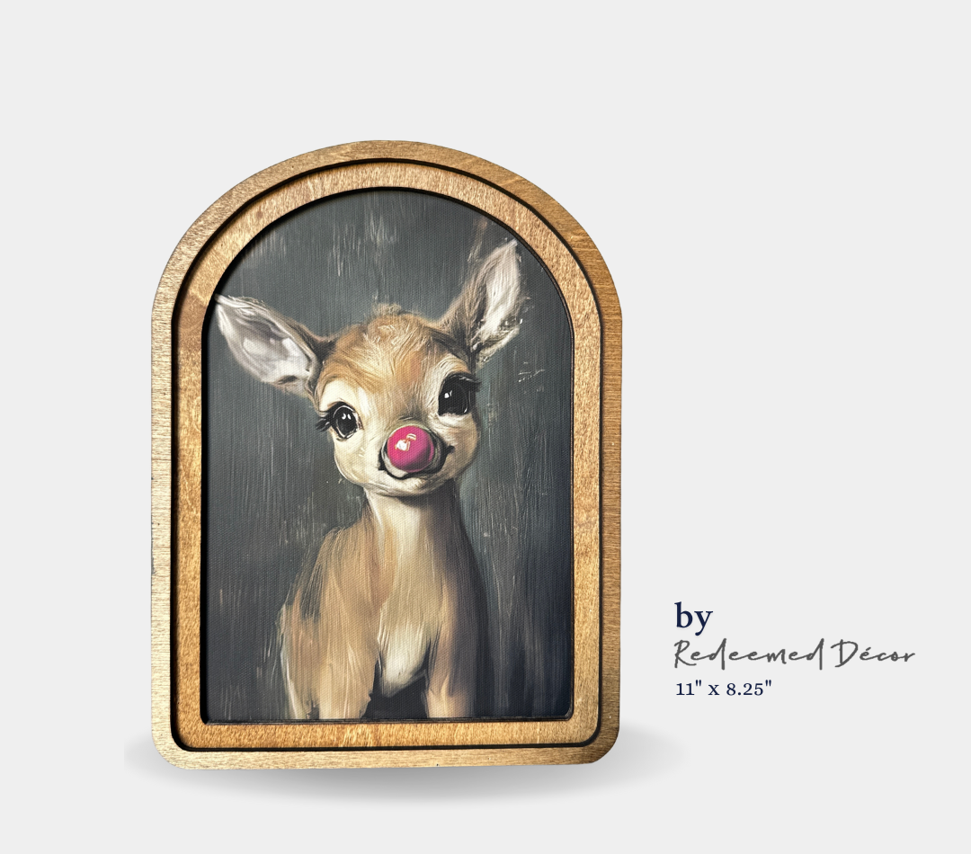 Rudolph Framed Art by Redeemed Decor