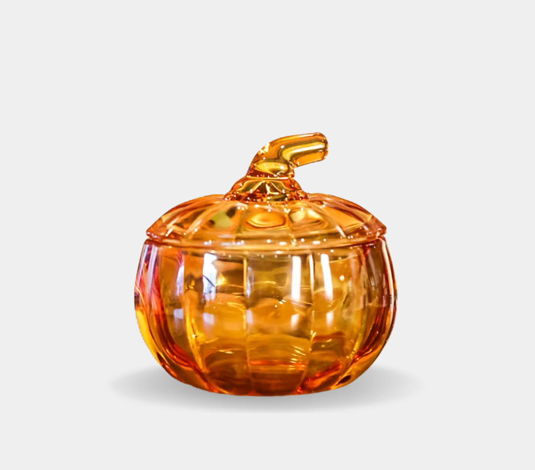 Pumpkin Glass Candle 6.5oz (Classic Orange)