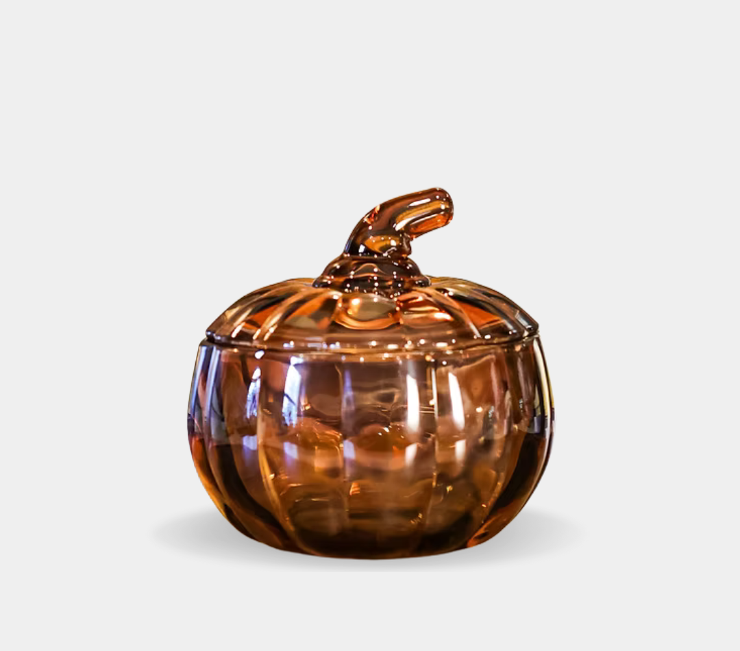 Pumpkin Glass Candle 6.5oz (Brown)