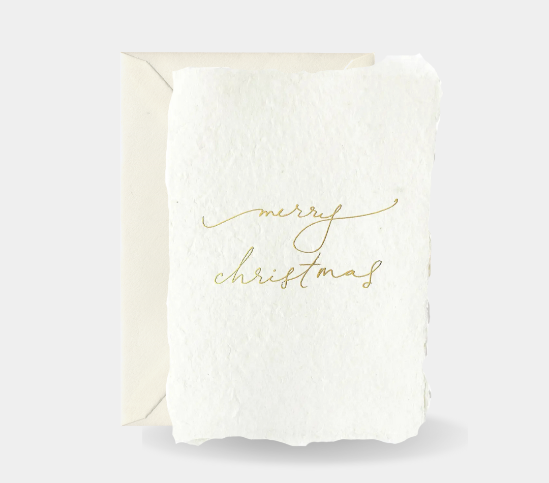 Merry Christmas (Handmade Paper) Card