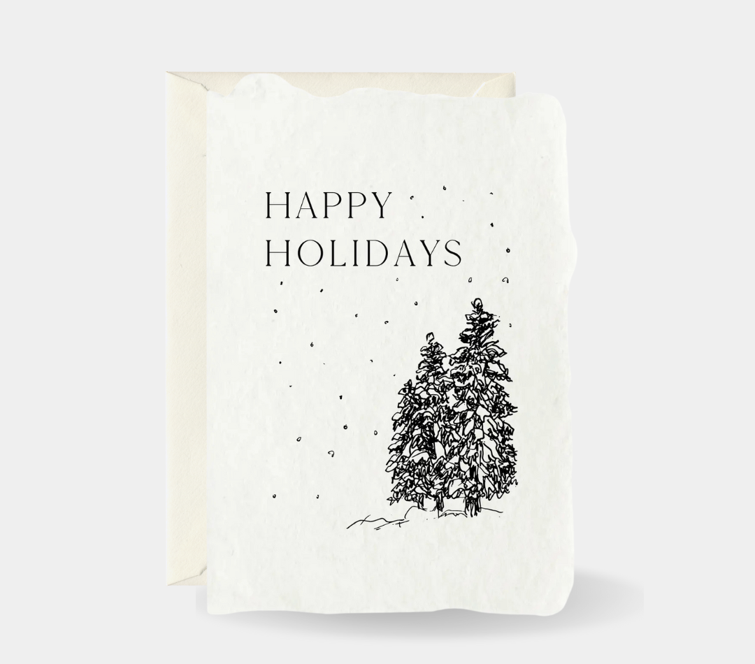 Snowy Trees (Handmade Paper) Card