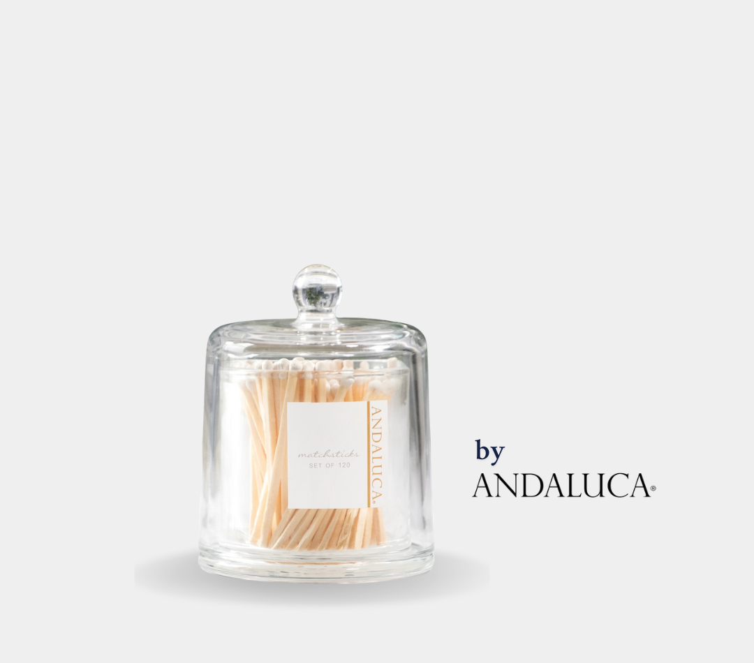 Holiday Matches in Glass Cloche by Andaluca Home