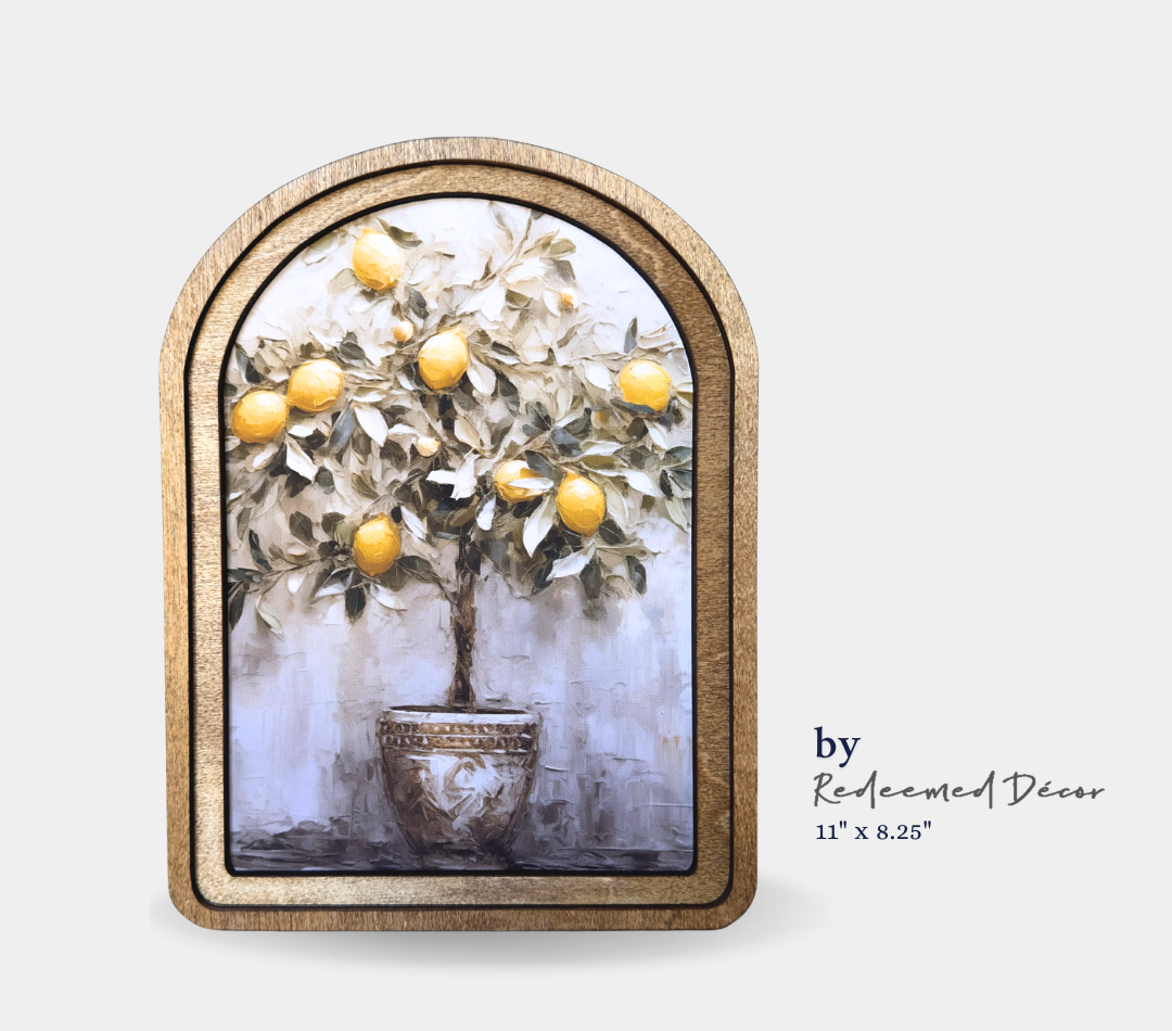 Lemon Tree Framed Art Redeemed Decor
