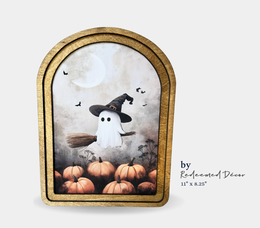 Ghost Witch Framed Art by Redeemed Decor