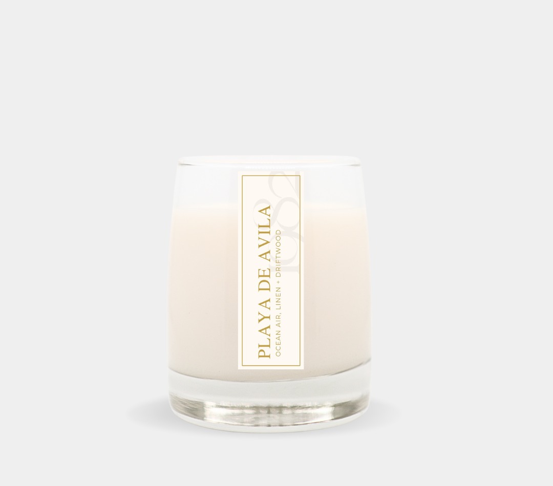Playa De Avila (8.5 oz Single Wick) - Notes: Soft Driftwood, Clean Linen & Crisp Ocean Air