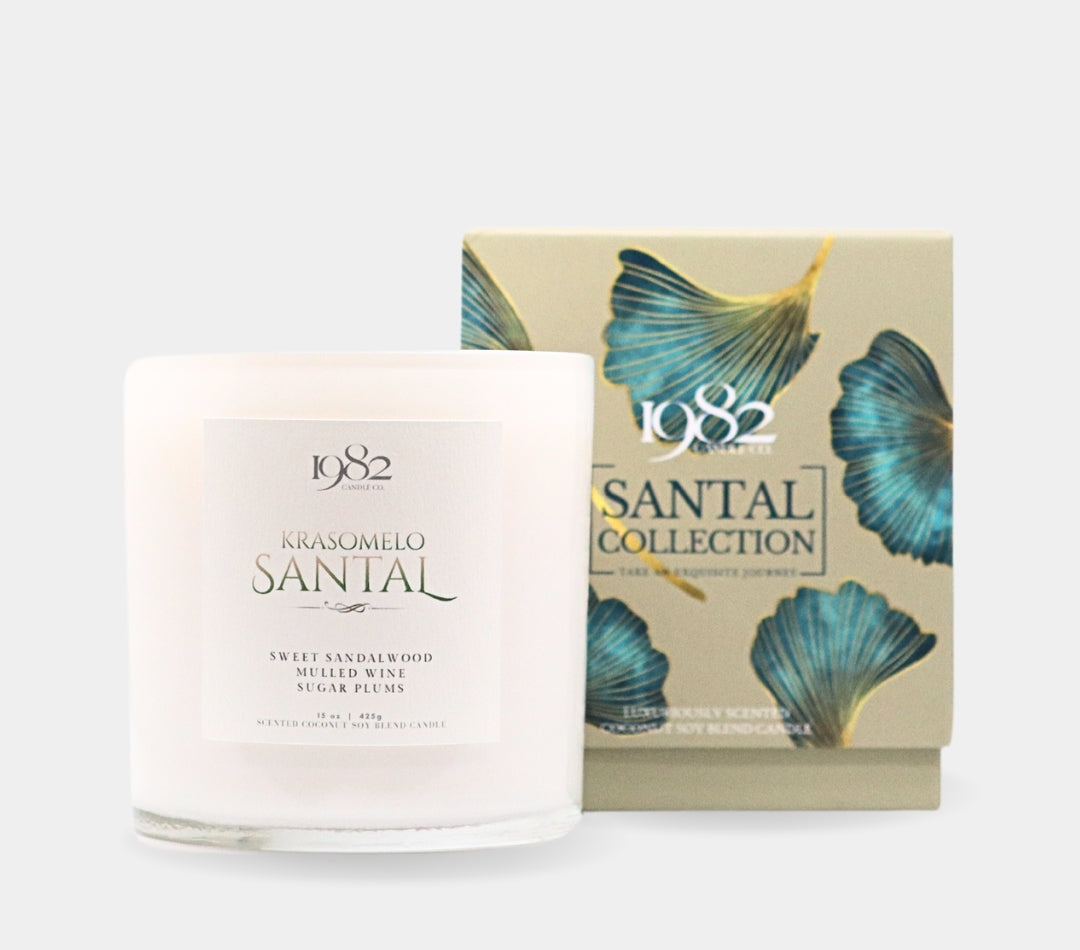 Krasomelo Santal  (15oz Double Wick) -Notes: Santal, Mulled Wine & Sugar Plums