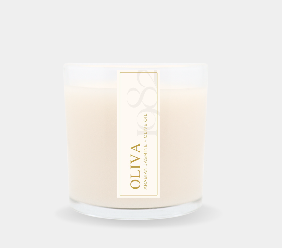 Oliva (14 oz Double Wick) - Notes: Arabian Jasmine Blossoms, Pressed Olive Oil & Avocado