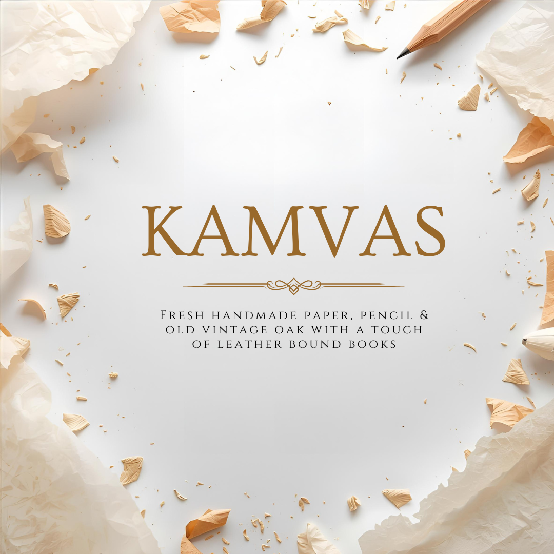 Kamvas (8.5 oz Single Wick) - Notes: Pencil, Parchment Paper, Leather, Peony & Musk