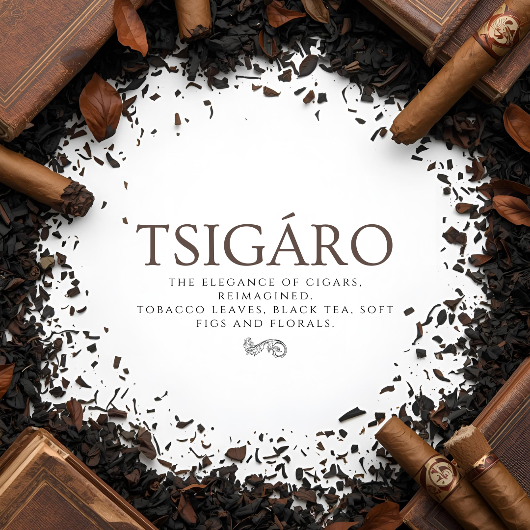 Tsigaro (8.5 oz Single Wick) - Notes: Tobacco Leaves, Black Tea, Cedar & Vetiver - PREVIOUSLY KNOWN AS "CIGAR LOUNGE"