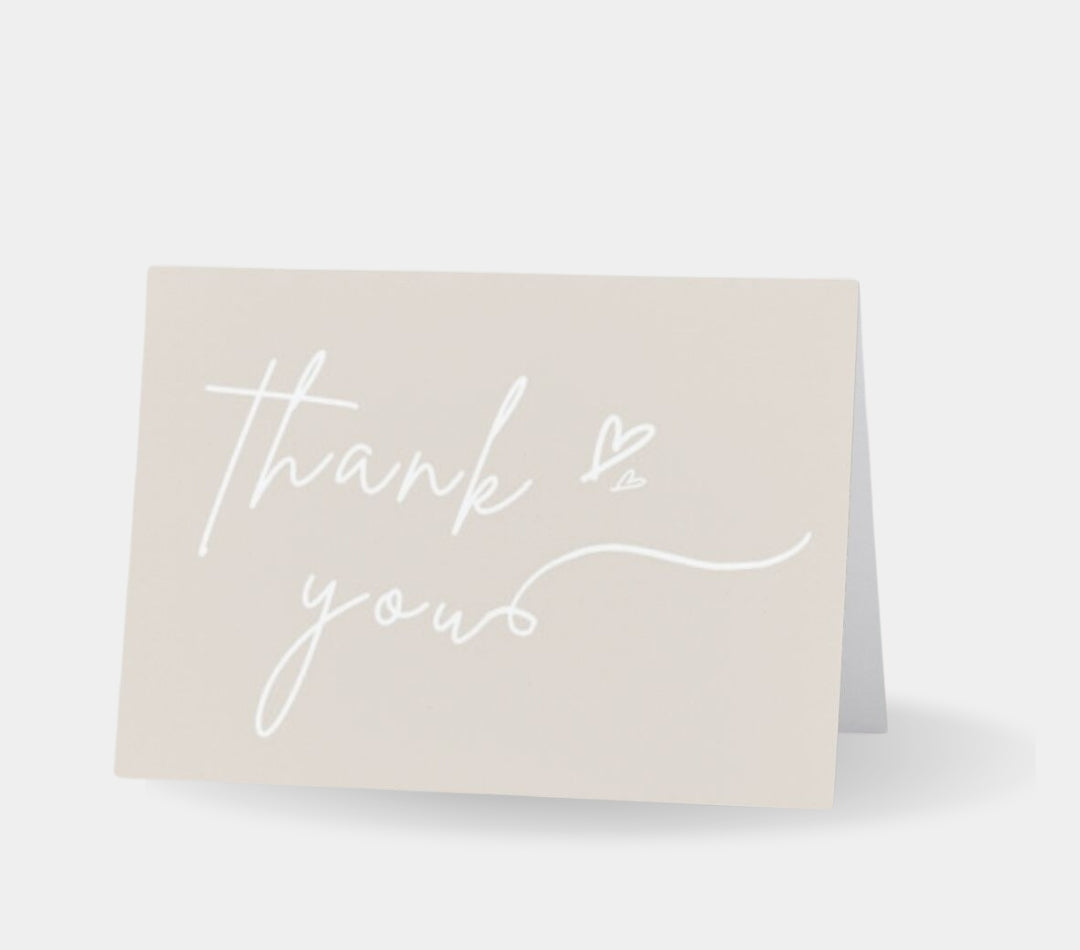 "Thank You + Hearts" Greeting Card